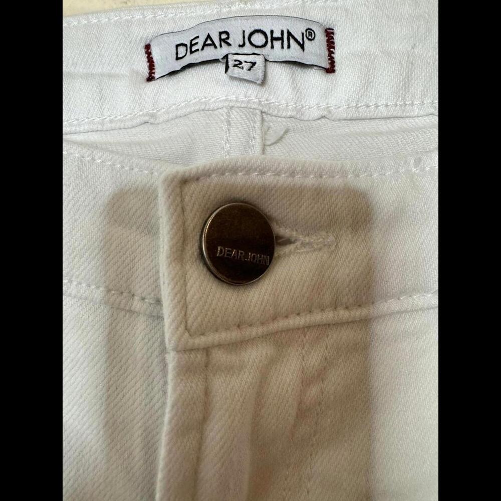Dear John White Flare Jeans - Women's Wide Leg Distressed - Picture 3 of 5